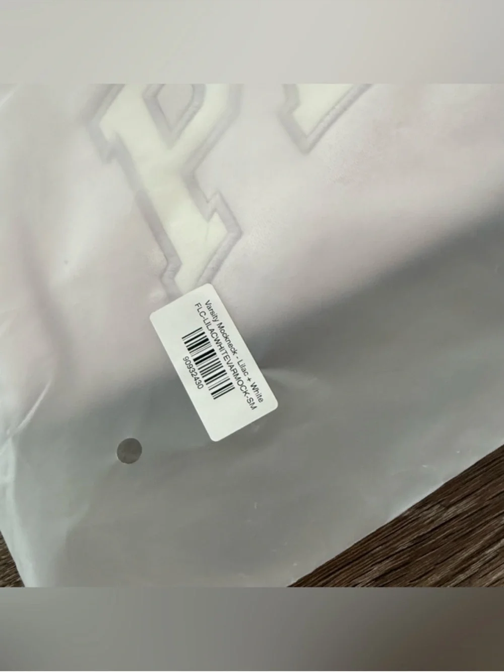 PARKE Varsity Mockneck Lilac + White